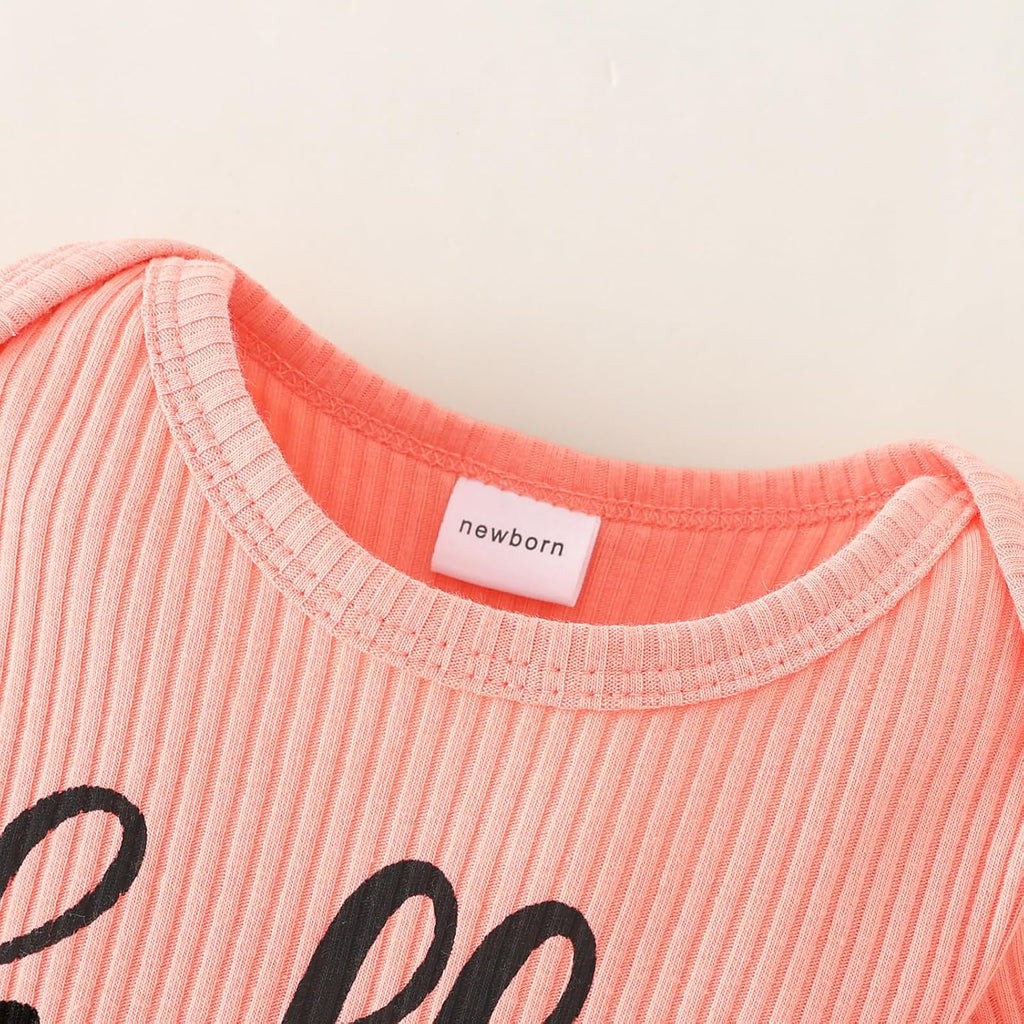 Newborn Baby Girl Fall Winter Outfits Clothes Knit Romper Coming Home Outfit for Baby Girl