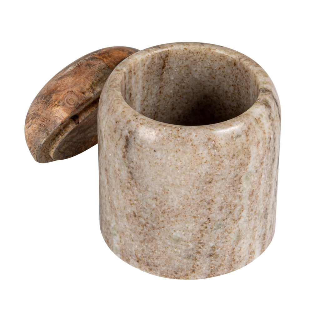 Co-Op Modern Marble Wood Lid, Natural Canister