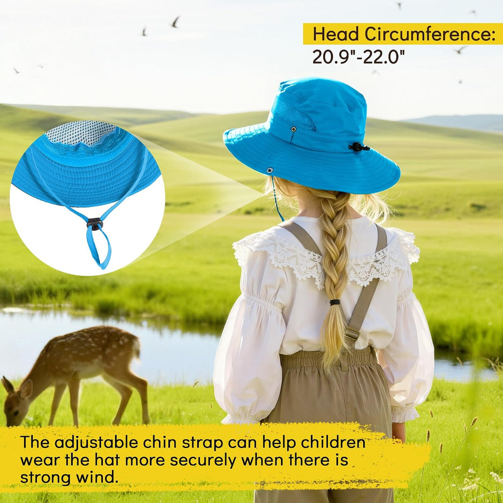 Outdoor Kids Sun Hat UPF 50+ Girls Boys Bucket Hat for Beach Safari