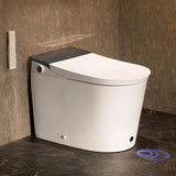 Smart Toilet with Built-In Bidet, Foam System, Temperature-Controlled Heated Seat, Instant Warm Water, Full-Seat Sensor, Auto Open and Close, Foot Sensor, Auto Deodorizer, Remote Control