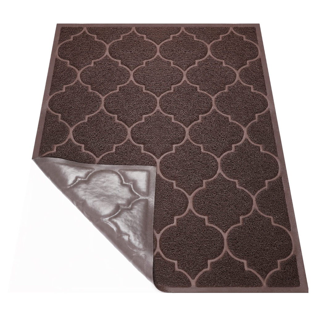 Door Mat, 46x35, Brown, Indoor Outdoor Front Entryway Doormat