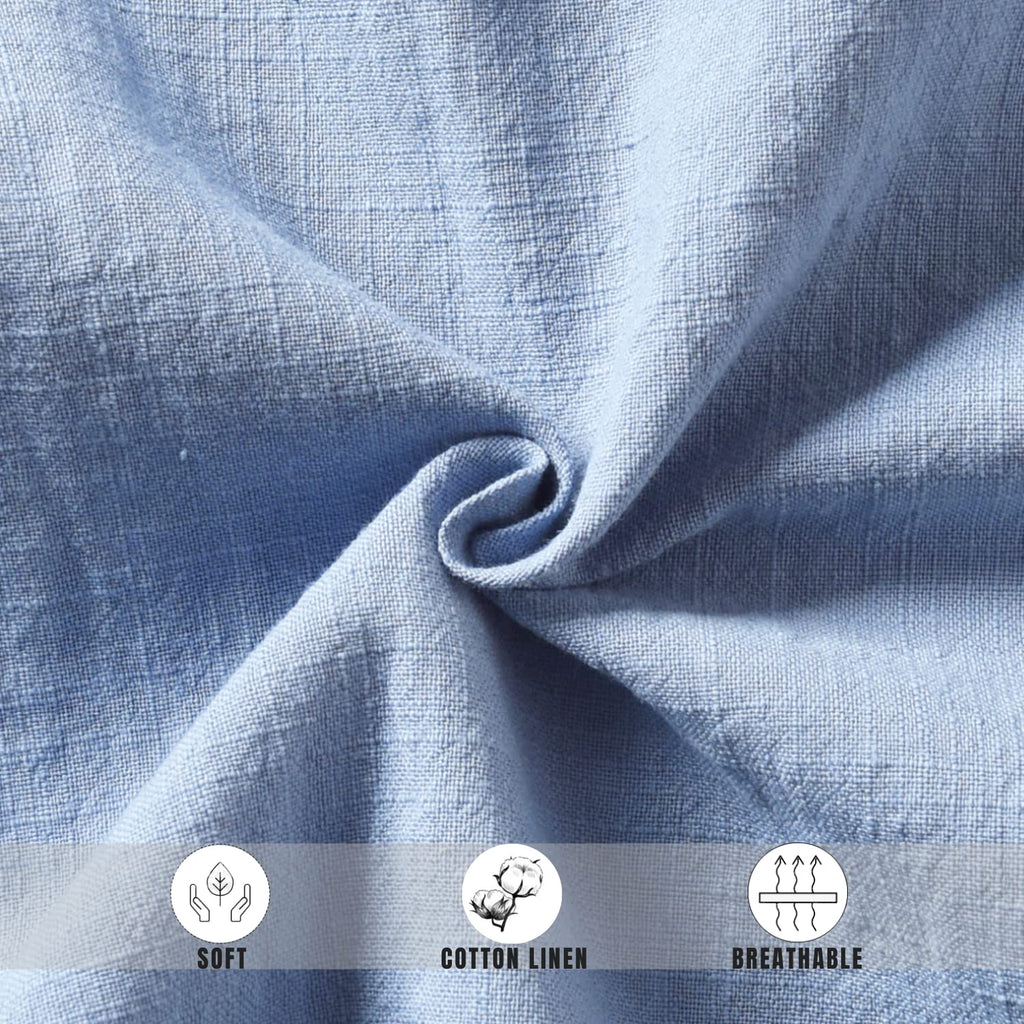 Baby Boys Overalls Linen Clothes 2PCS Set Infant Gentleman Outfits Set Baby Haze Blue Bodysuit Romper Tops and Ribbed