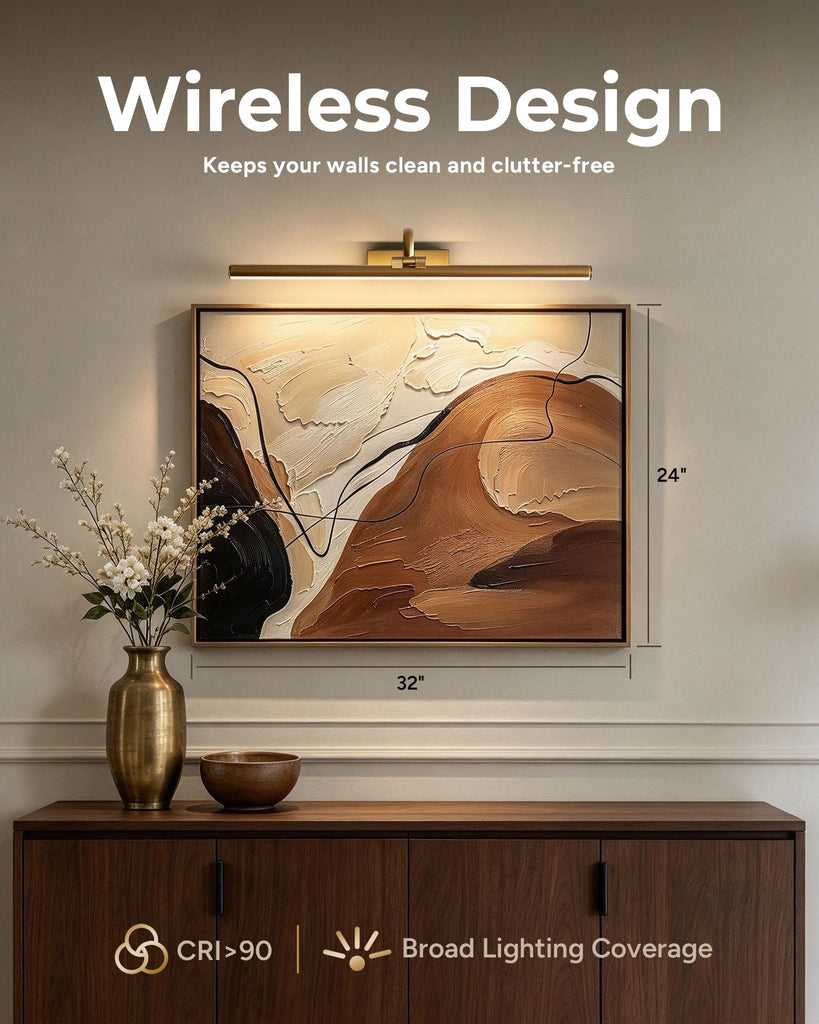 23.6" Gold Battery Picture Light for Wall Art