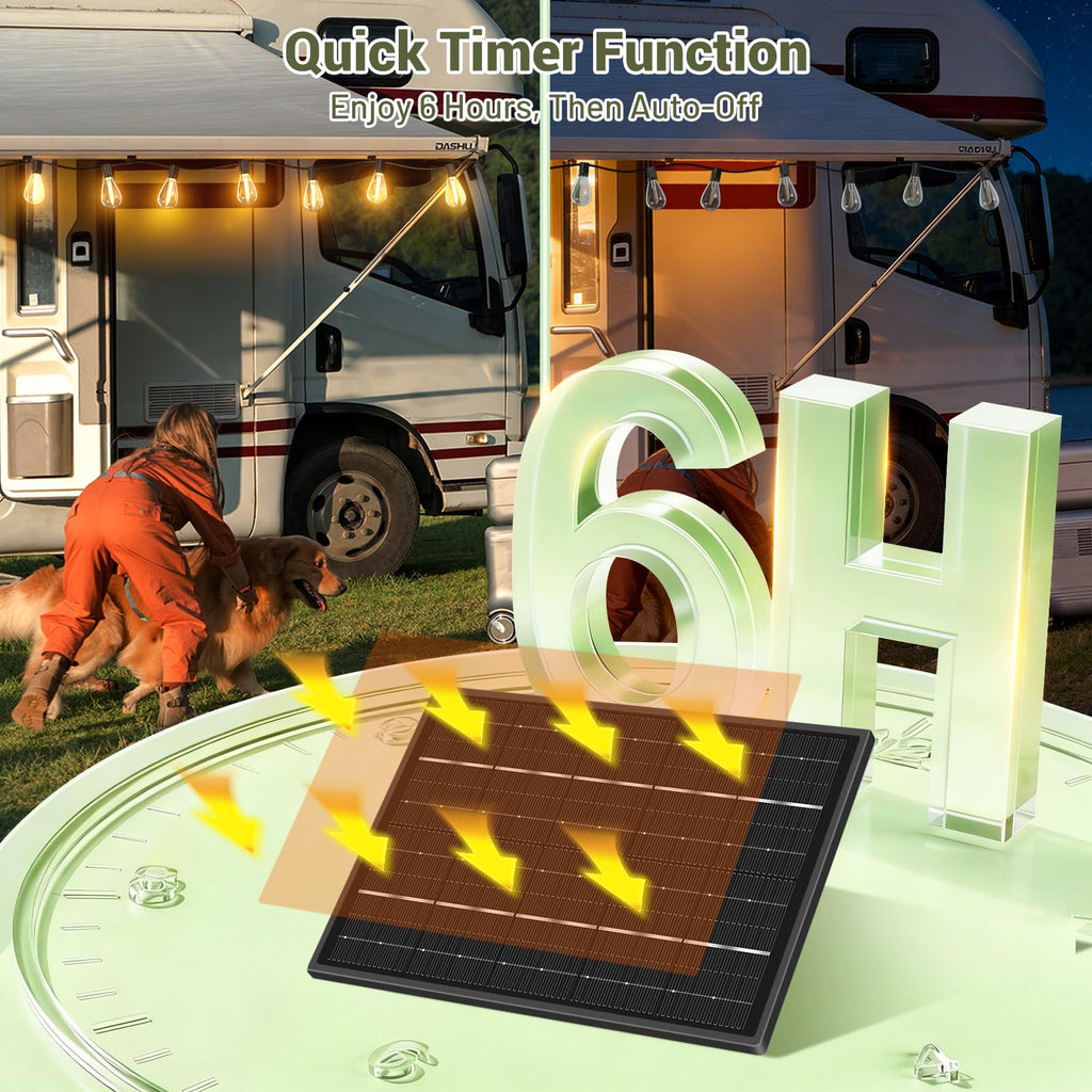 Solar Outdoor String Lights with 36+2 Edison Shatterproof Waterproof Bulbs, 2200K Commercial Grade Patio