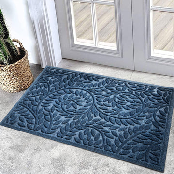 Front Door Mat Entrance, Durable Heavy Duty Welcome Mat, Thick Absorbent Natural Rubber Non Slip Mat, Sturdy Entryway