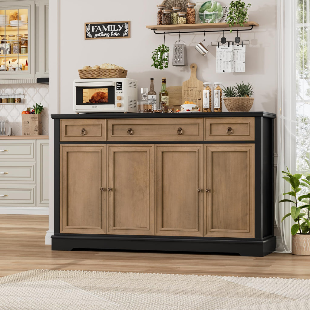 52.7" Buffet Cabinet with Storage, Kitchen Sideboard Buffet Table