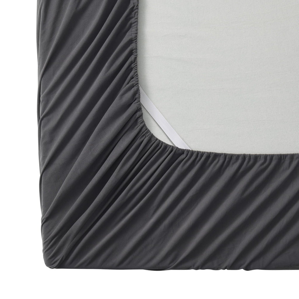 Queen Flannel Fitted Sheet Only with Full Elastic & Built in Corner Sheet Straps to Prevent Shifting - Soft &