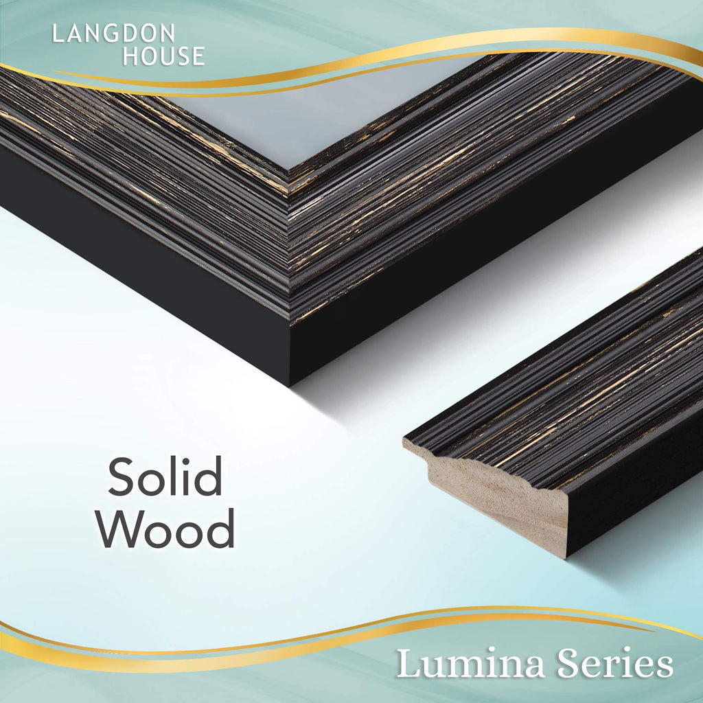 11x14 Wood Picture Frames, 2 Pack, Barnwood Black