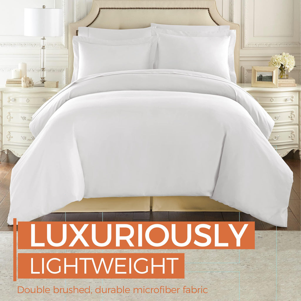 Bed Skirt King Size, 14" Inch Drop with Platform, Box Spring Cover Drape Bed Skirting, Wrinkle & Fade Resistant Camel