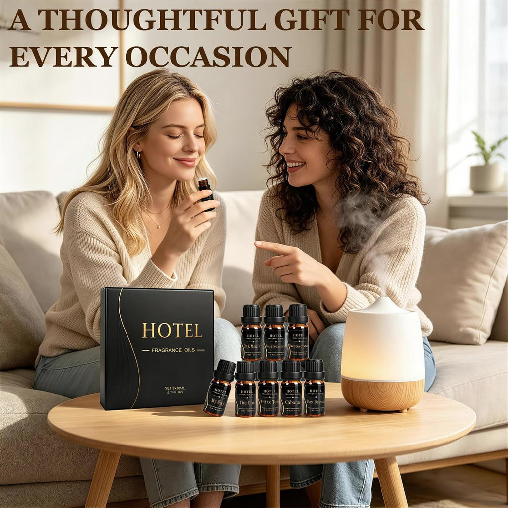 Hotel Collection Diffuser Essential Oil Gift Set, Luxury 5-Star