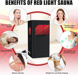 Nirvix Sauna Box, Portable Steam Sauna for Home with 1000W 3L Steamer, 9-Level Temperature Control & Remote
