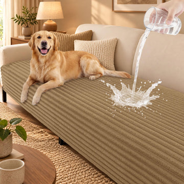 Waterproof Couch Cover for Dogs, Washable Non Slip Plush Protector