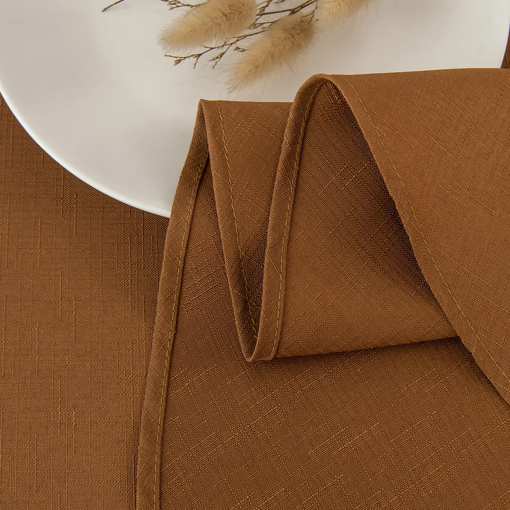 Fall Tablecloth Linen Looking Texture Stain Resistant Waterproof Anti-Shrink Spillproof Washable Soft Table Cloth