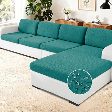 Waterproof Sectional Couch Cover 4 Pieces Stretch Couch Cushion Covers for Sectional Sofa L Shape Seat Slipcovers