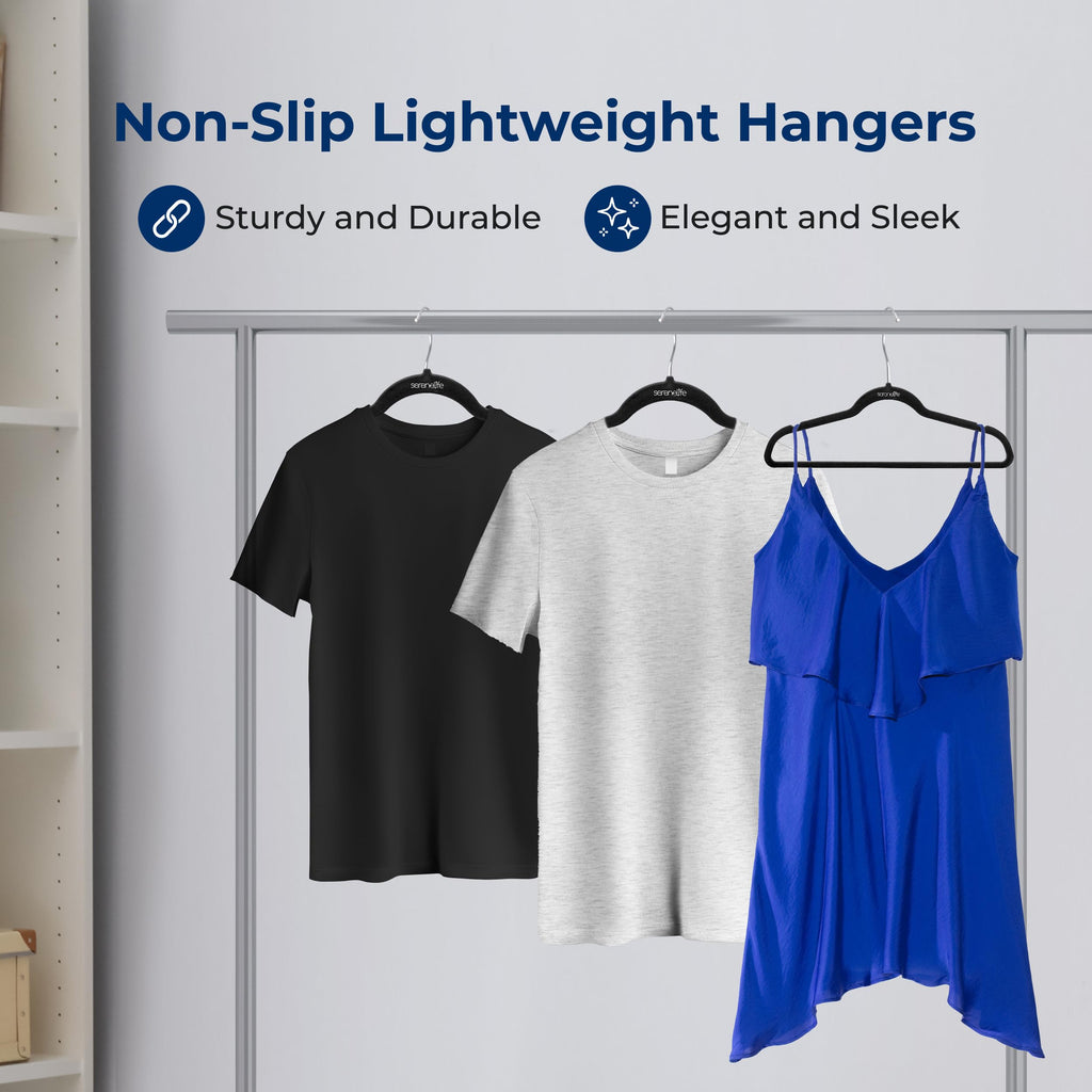 Velvet Hangers - 30 Pack, Slim & Space Saving for Closets