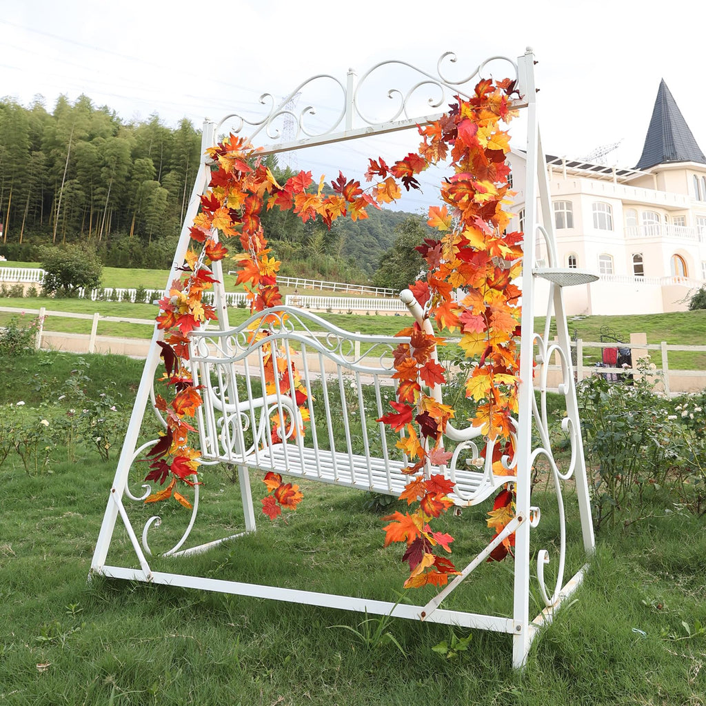 6 Pack Fall Garland with Red Leaves
