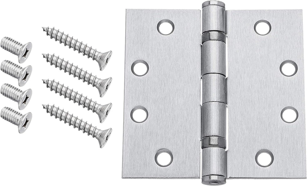 Door Hinges, Heavy Duty 4.5x4.5 Full Mortise Ball Bearing Design for a Smooth Quiet Swing