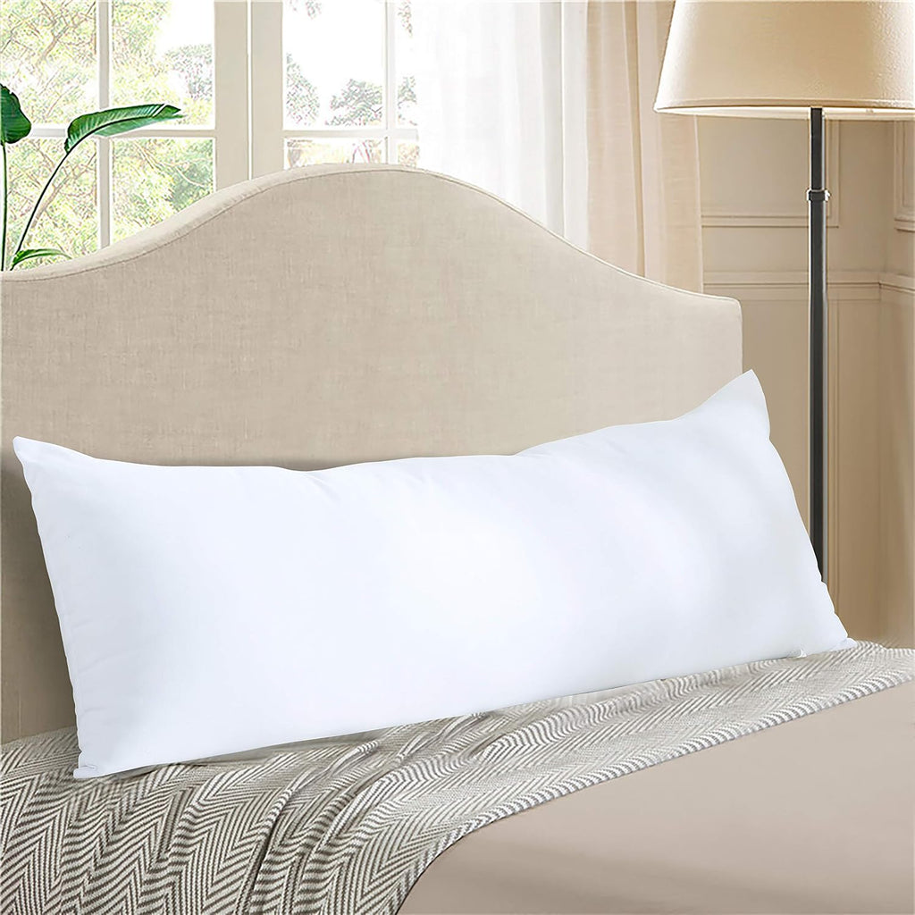 Body Pillow Insert 21"x54", Medium Support, Microfiber Fill | Ultra-soft microfiber fill provides medium support for