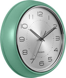 12 Inch Vintage Retro Wall Clock, Silent Non-Ticking Metal Dial & Domed Glass Battery Operated