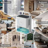 108 OZ (3.2L) Home Dehumidifier, Small Portable Room Dehumidifier for Bedroom Bathroom Basement RV Closet with HEPA