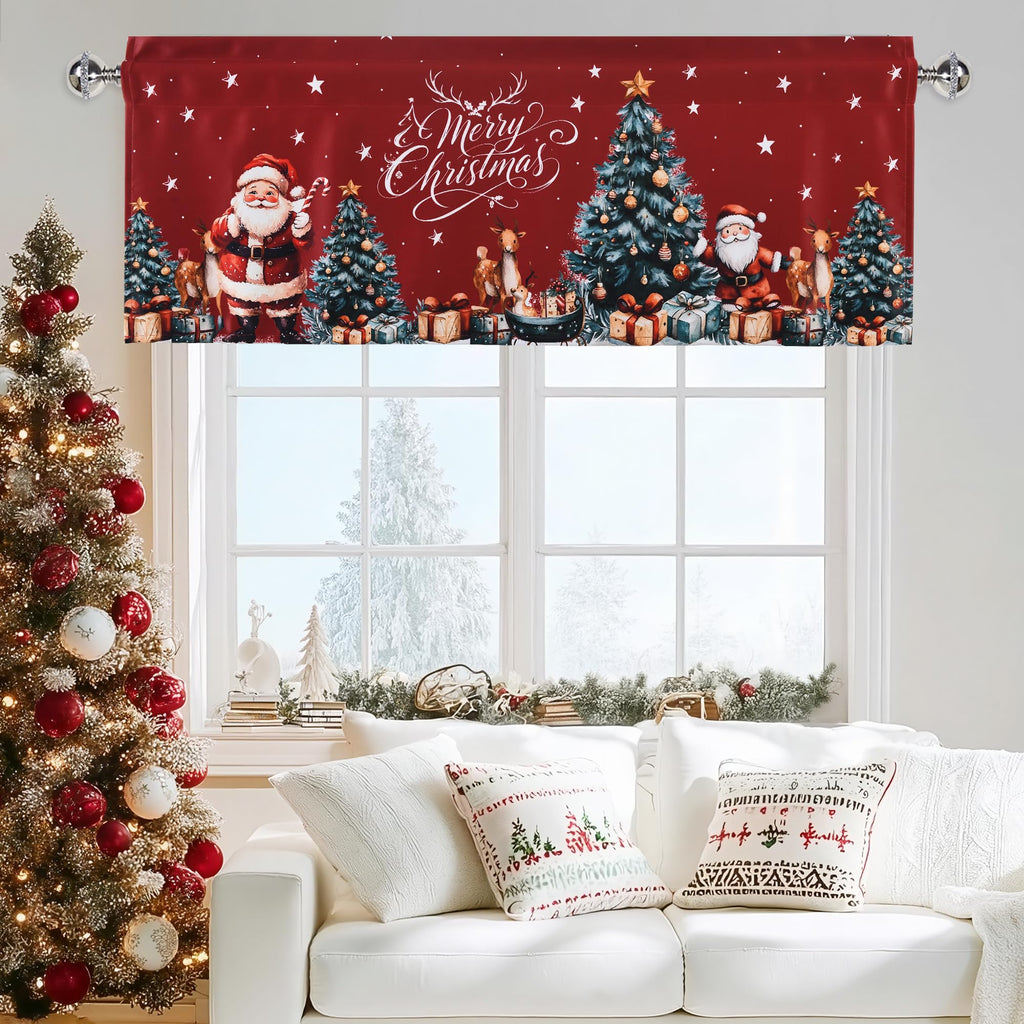 42" W x 18" L Christmas Tree Valance, 1 Panel