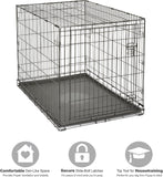 42-Inch New World Crate for Large Breeds, 71-90 lbs, Single Door Folding Dog Crate, Leak-Proof Tray & Secure Latch