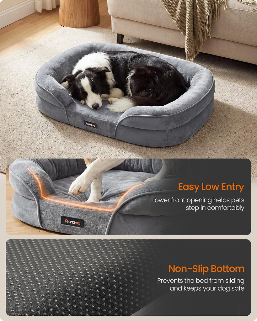 Orthopedic Dog Bed, 35" Dog Couch with Removable Washable Cover