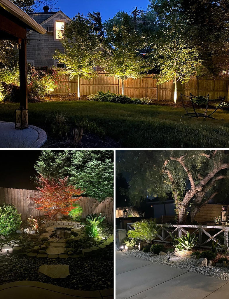 12W Low Voltage LED Landscape Lights with Connectors, Outdoor 12V Super Warm White (900LM) Waterproof Garden Pathway