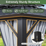 Hardtop Gazebo 10x12, Aluminum Frame Canopy with Double Galv - Image 5