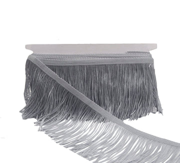 4 Inches Polyester Fringe Trim Lace Chainette Tassel Fringe Trimming for Latin Dress Stage Clothes Lamp - 6.5 Yard