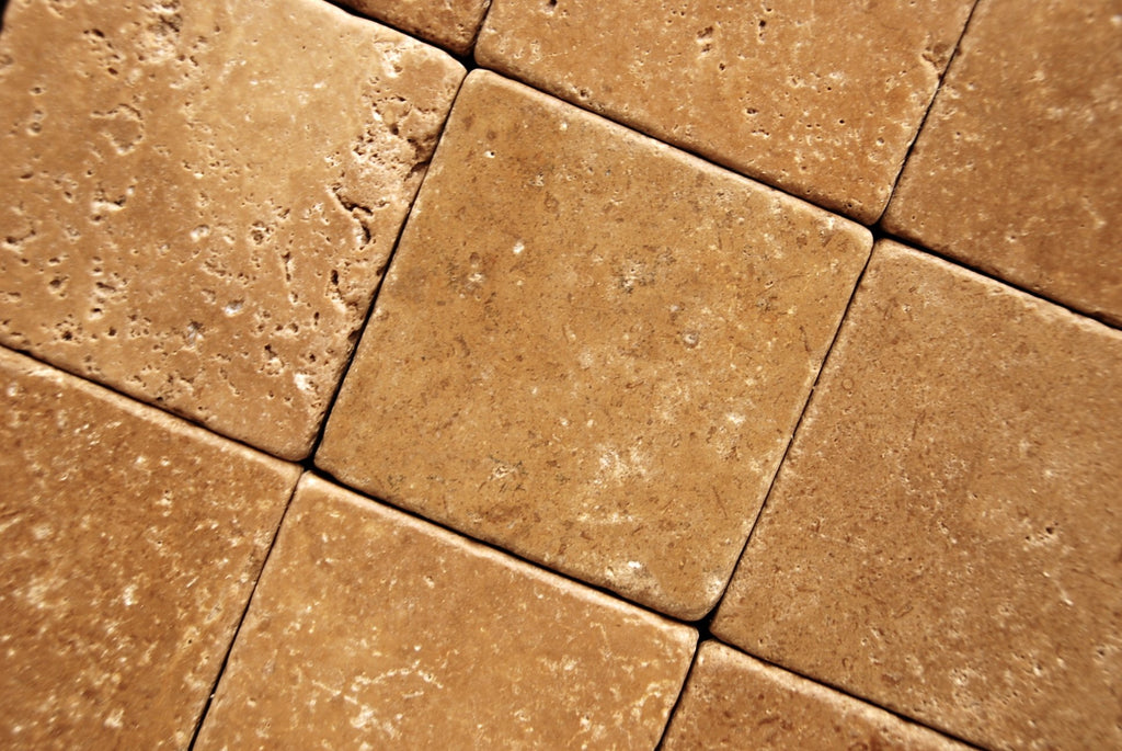 Tile & Stone Noce 4 X 4 Travertine Tumbled Tile