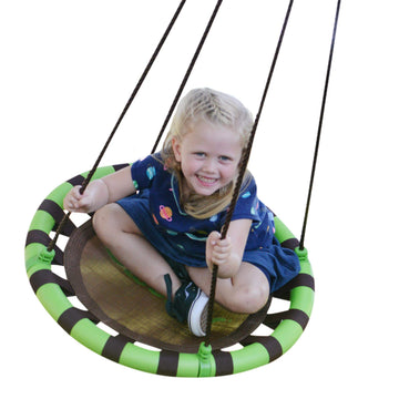 Orbit Tree Swing, Saucer Swing - Tree Swings for Kids Outdoor, Outdoor Swings for Kid, Weather Resistant, Padded