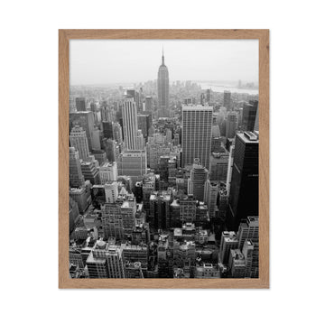 York City Poster - Manhattan Print - Black & White Photography - New York Skyline NYC Illustration - Wall
