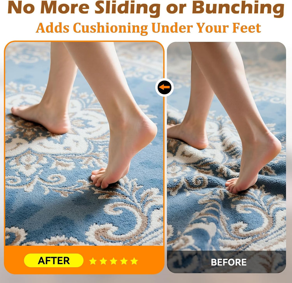 9'x12' Non‐Slip Rug Pad, 1/8" Thick Cushioned - Set of 108