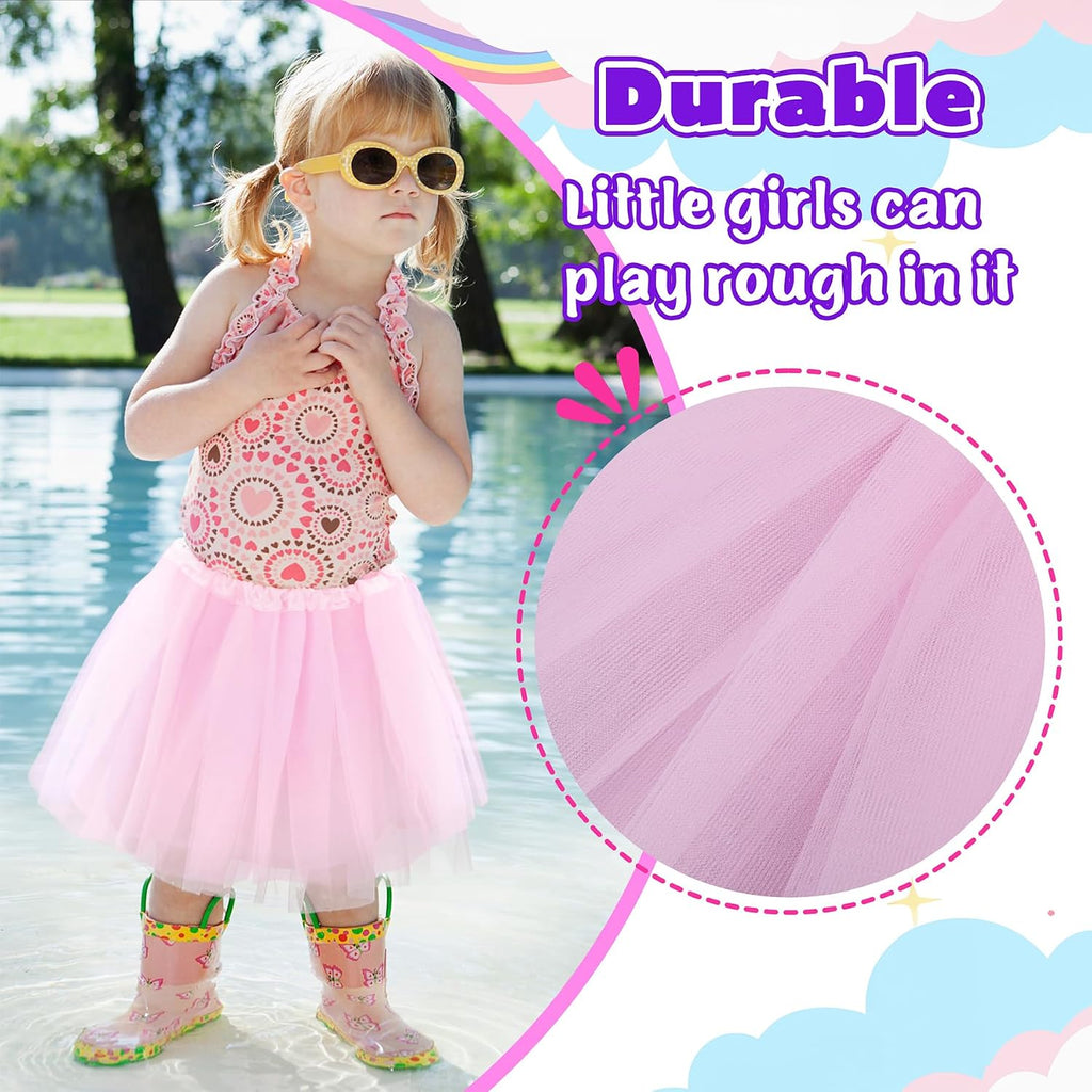 6pc Girls Ballet Tutu Kids Birthday Princess Party Favor Dress Skirt Set