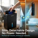 Dehumidifiers for Home, 91 Oz Quiet Dehumidifier for Bedroom, Bathroom, Basement with Removable Cylinder For Closet