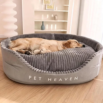 Orthopedic Dog Bed, Round Memory Foam, Washable, Large Dogs, Grey