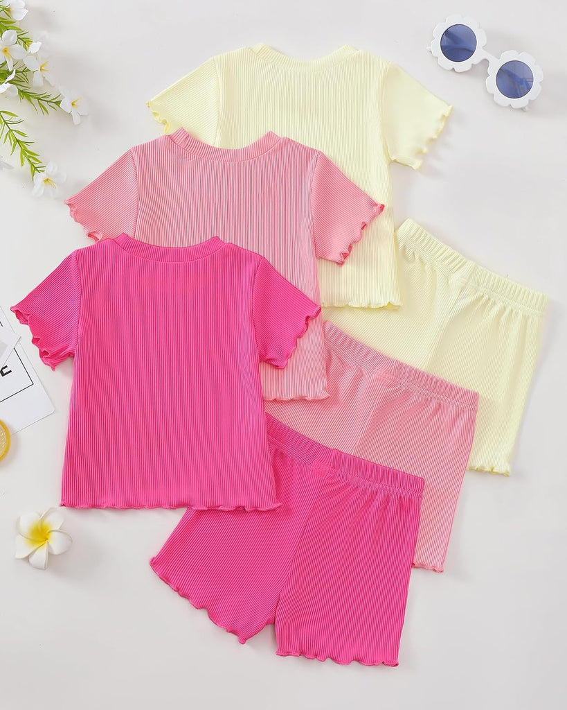 Toddler Baby Girl Boy Summer Clothes Outfits Casual Summer Short Sleeves Tops + Shorts Cute Outfits Set 3M