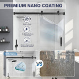 Frameless Shower Door, 55-60" W x 76" H Sliding Glass Shower Door