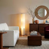 Parker Paper Lantern Floor lamp, 48 Inch Tall Lamp with Wood Frame, Asian Design