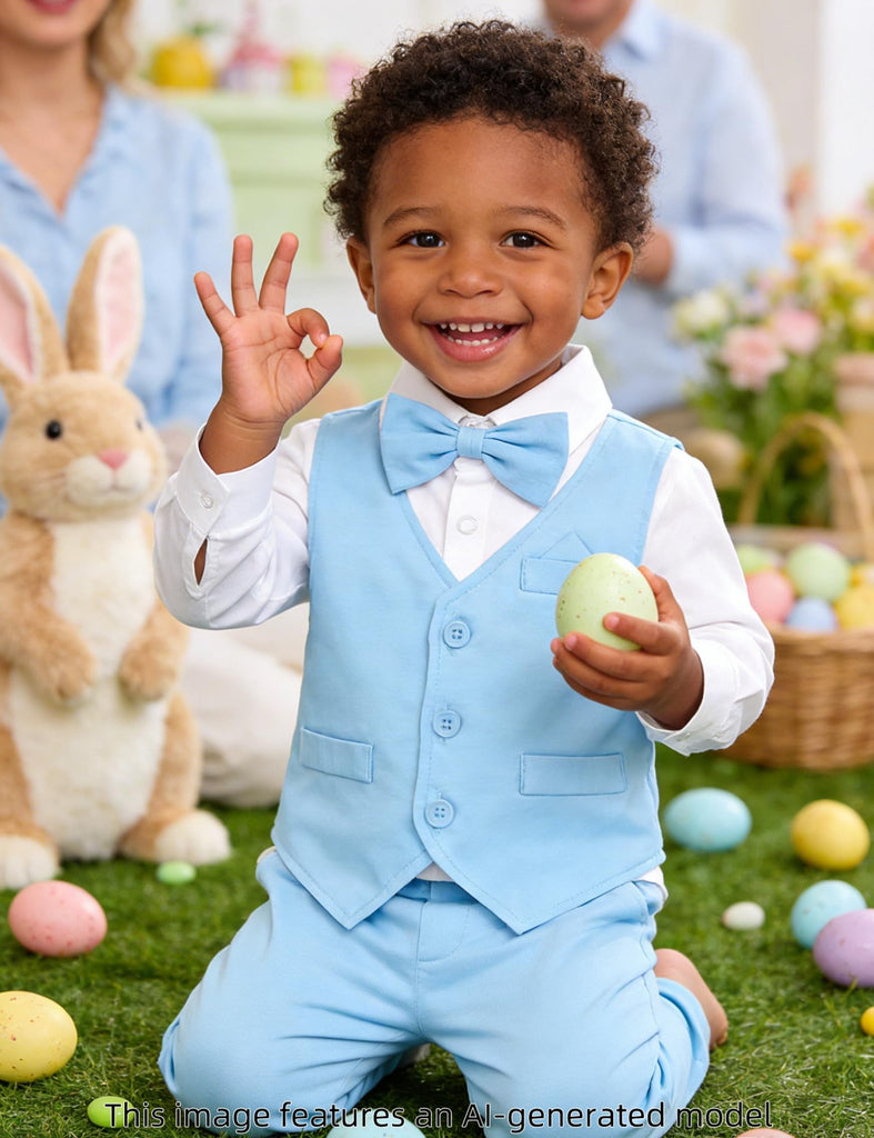 Baby Boys Easter Outfit Wedding Infant Dress Suit Sky Blue
