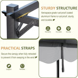 10'x12' Outdoor Pergola with Retractable Canopy, Patio Metal - Image 4