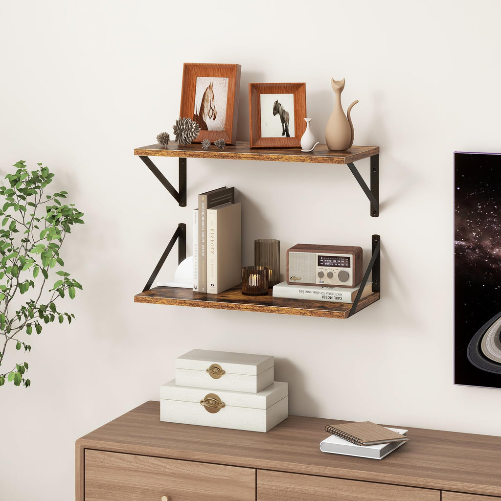20 Inch Floating Shelves, Deep Wall Shelves, 20 x 10 Floating Shelf, Farmhouse Floating Shelves Decor Storage