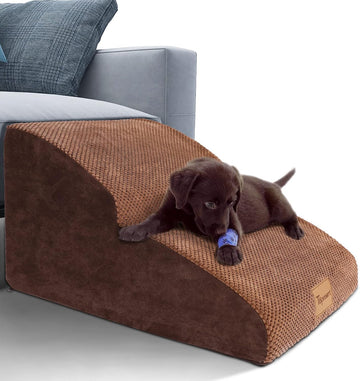 High Density Extended Foam Dog Ramp&Steps 2 Tiers, 11.8" High