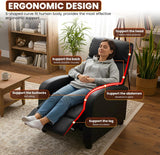 Recliner Chair for Living Room Home Theater Seating Single Reclining Sofa Lounge with Padded Seat Backrest (Black)
