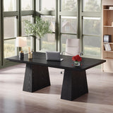 63-Inch Executive Desk, Large Office Computer Desk with Double Pedestal