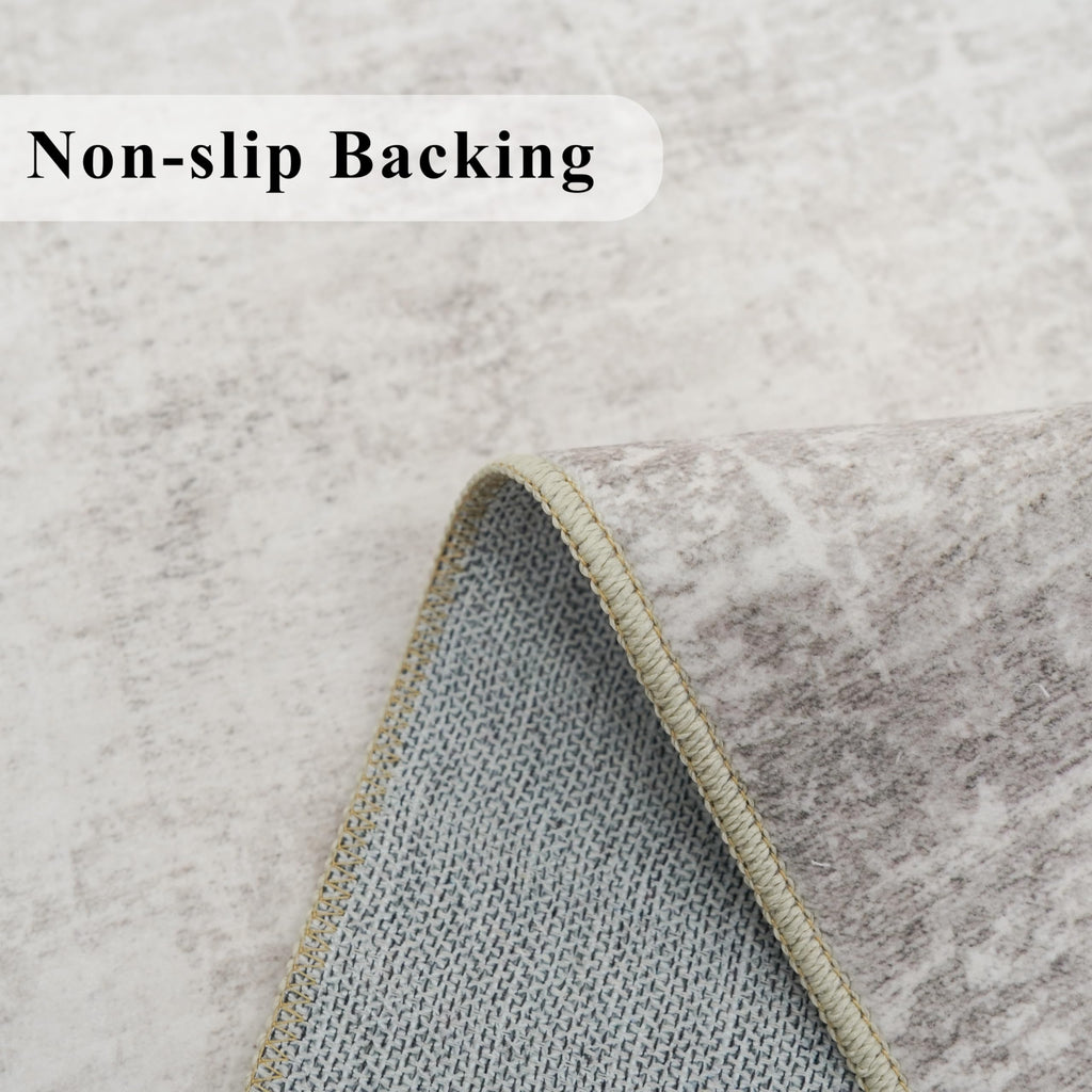 Hallway 2x8 Washable Runner Rug: Abstract Stain Resistant Entryway Kitchen Area Rugs Farmhouse Soft Bathroom Bedroom
