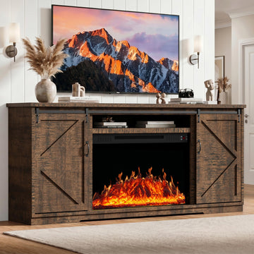 70", Entertainment Center for TV up to 80", Brown
