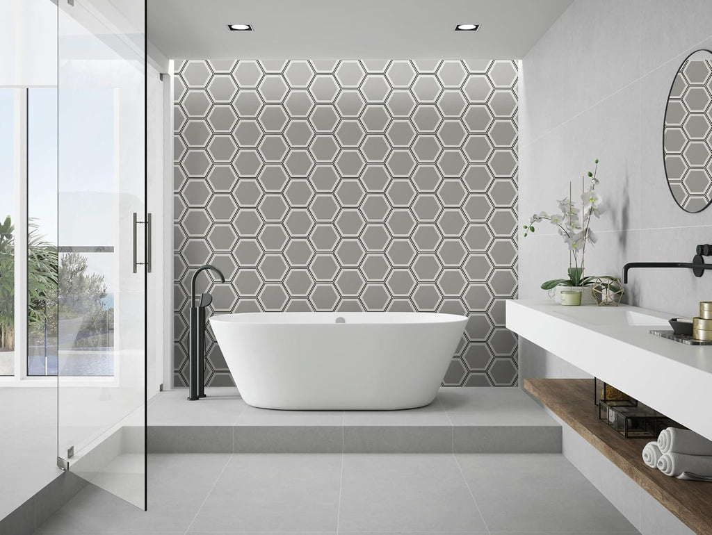 Hexley Hive 9 in. x 10 in. Matte Porcelain Floor Wall Tile Flooring