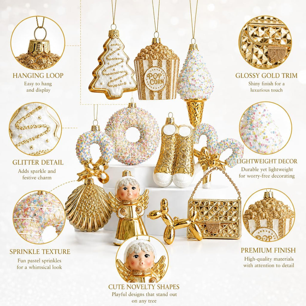 Glass Ornaments Set